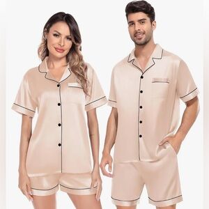 Matching Couples Pajama Silky Short Sets (2) Valentine 💘 Day Idea you get both